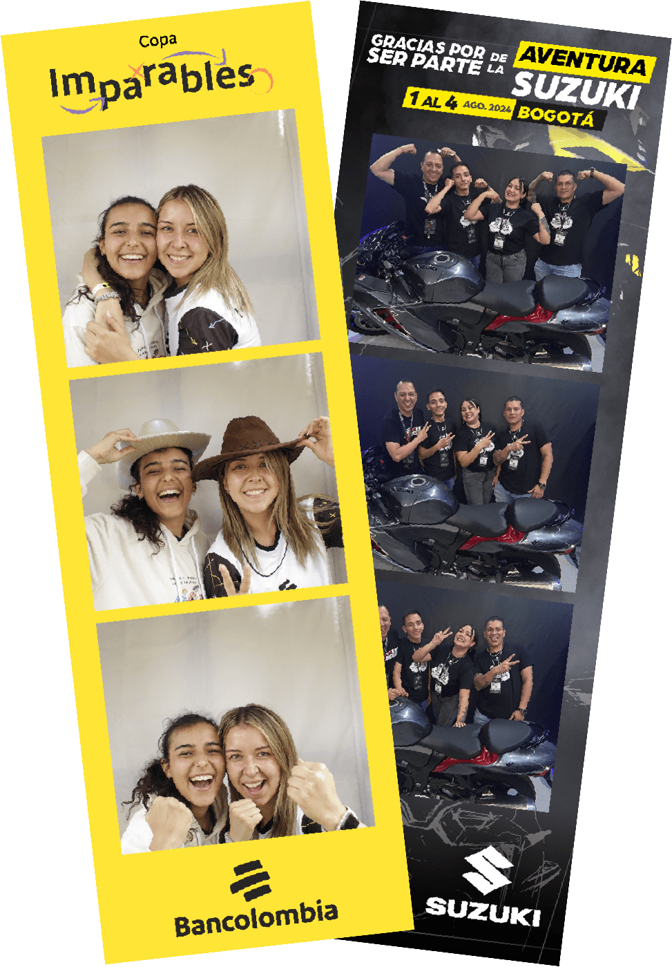 Montaje de cabina de fotos Kuva personalizada con la marca de un cliente corporativo